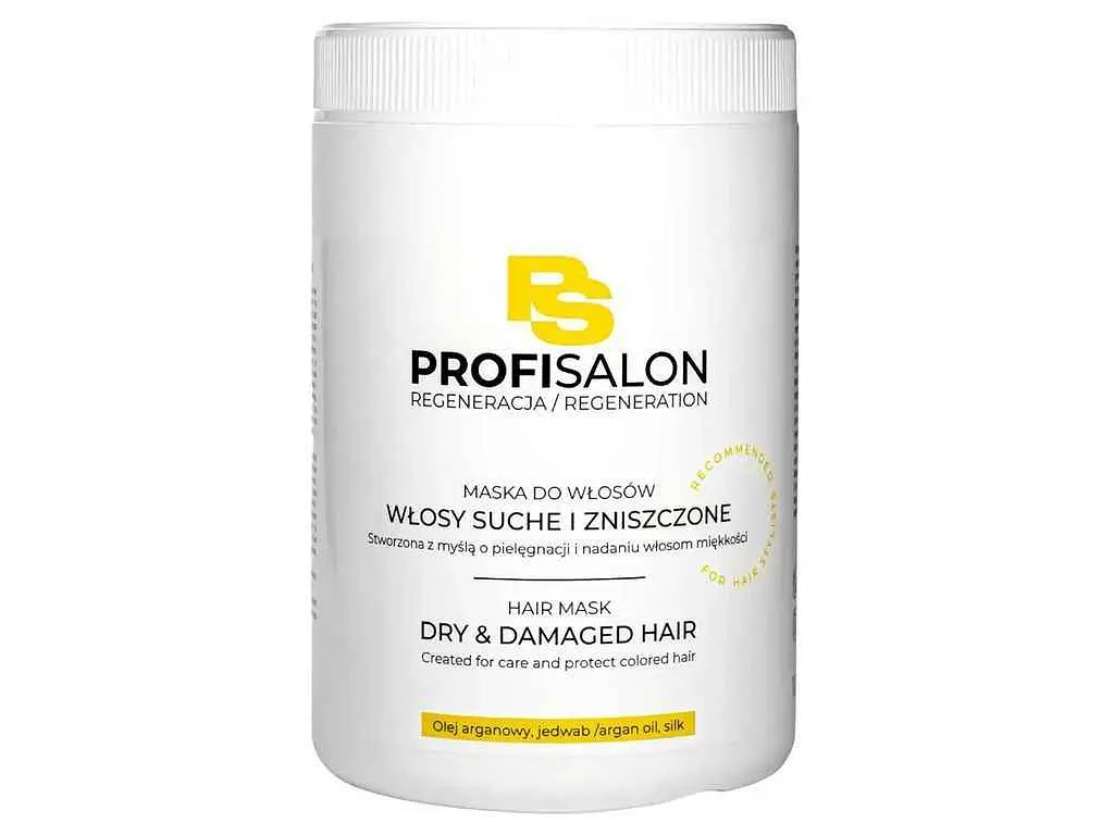 Маска для волосся PROFI SALON 1л для сухого і пошкодженого волосся Арганова оліята протеїни шовку