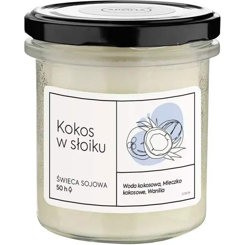 Ароматична свічка Aroma Home Кокос в банці Крафтова серія 230 г