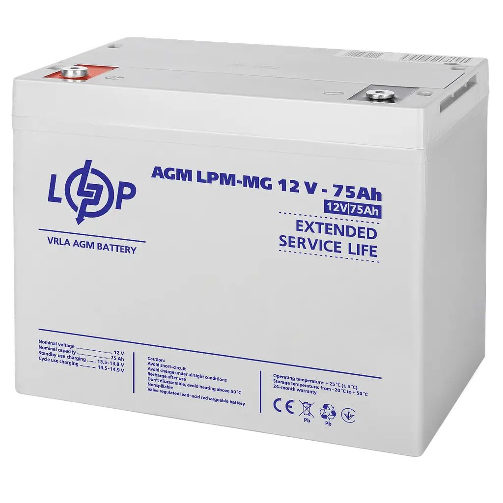 Акумулятор мультигелевий LPM-MG 12V - 75 Ah - фото 1