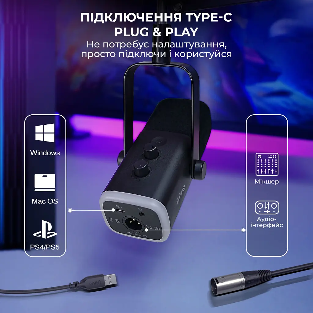 Мікрофон Fifine AM8T USB Black (AM8T) - фото 9