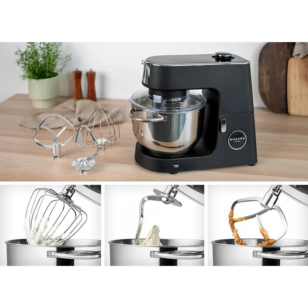 Планетарный тестомес Mozano Kitchen Advanced с подогревом 6.2 л 3200 Вт 11 скоростей - фото 4