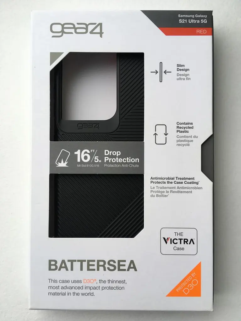 Протиударний чохол Gear4 Battersea D3O для Samsung Galaxy S21 Ultra 5G Black - фото 9