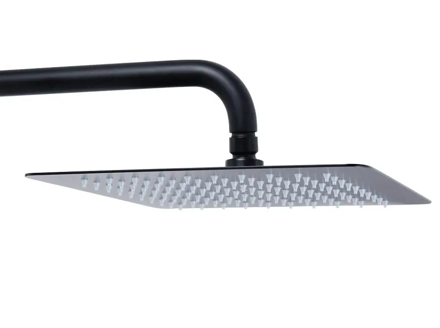 Душова система універсальна Qtap Sloup Black Matt термостатична з полицею QTSL57T105VNKBB - фото 5