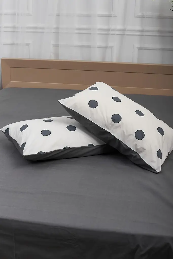 Комплект постільної білизни Moon&Star King Size 220x240 см наволочки 4х50х70 см Riccarda Gray Ranforce Elite - фото 8