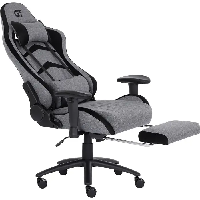Геймерське крісло GT Racer сіре із чорним (X-2534-F Fabric Gray/Black Suede) - фото 9