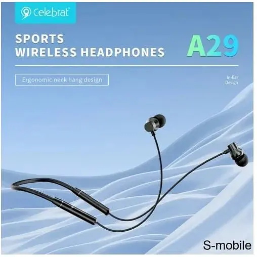 Бездротові навушники Celebrat A29 Bluetooth з потиличною дугою чорні - фото 3