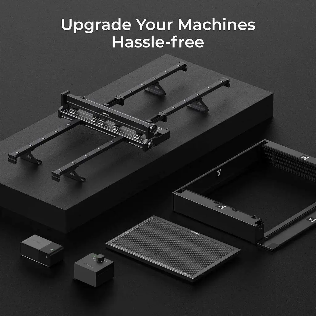 Лазерний гравірувальний верстат 2-в-1 xTool S1 40W All-in-One Kit (S1-AIOB) Black - фото 17