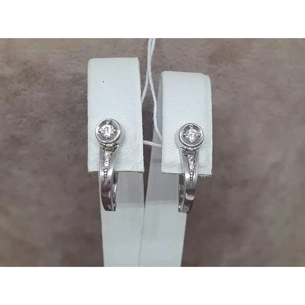 Золоті сережки Гаразд з фіанітами. 3533563 - фото 4