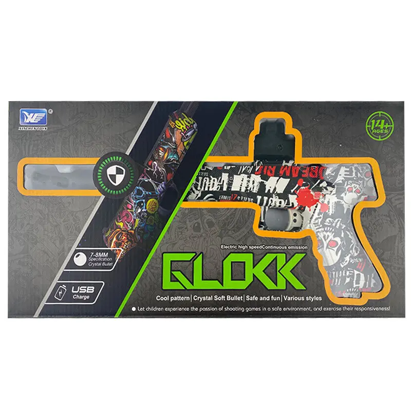 Пістолет на гідрогелевих кульках (орбізах) Glokk Black / Red - фото 2