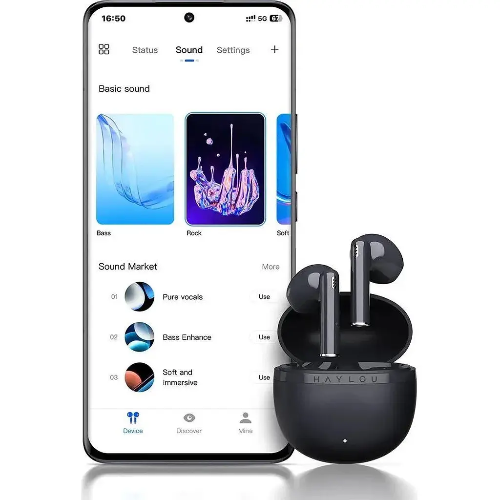 Наушники беспроводные Xiaomi Haylou X1 Plus TWS синие - фото 6