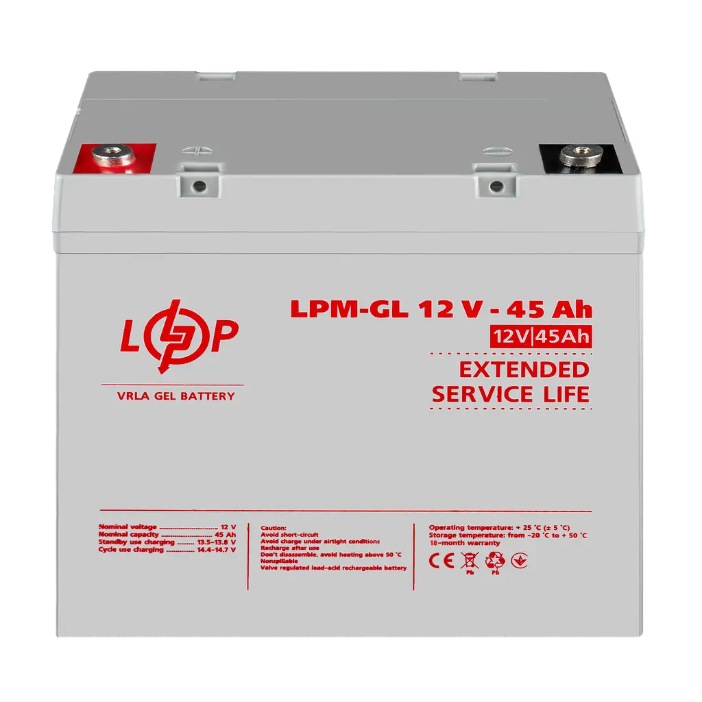 Акумулятор гелевий LPM-GL 12V - 45 Ah - фото 2