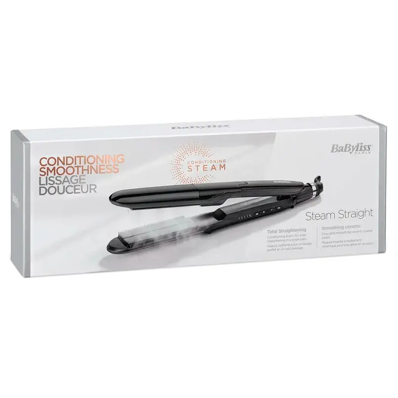 Випрямляч BaByliss Steam Straight чорний (ST492E) - фото 4