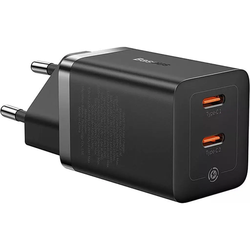 Мережевий зарядний пристрій Baseus GaN5 Pro 40W 2xUSB-C Black (CCGP180101) [113782] - фото 2