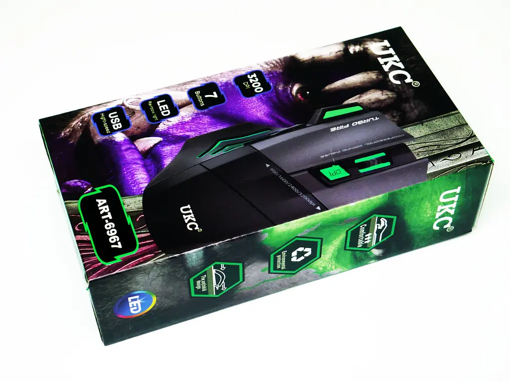 Ігрова миша з килимком UKC X-7 з підсвічуванням USB Black - фото 4