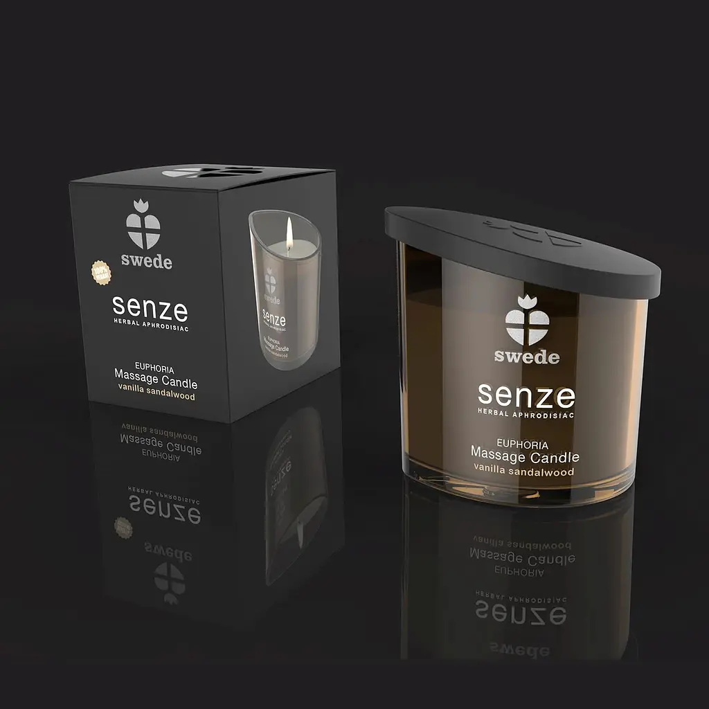 Свічка для масажу Senze Euphoria Massage Candle ваніль/сандал, 50 мл - фото 4