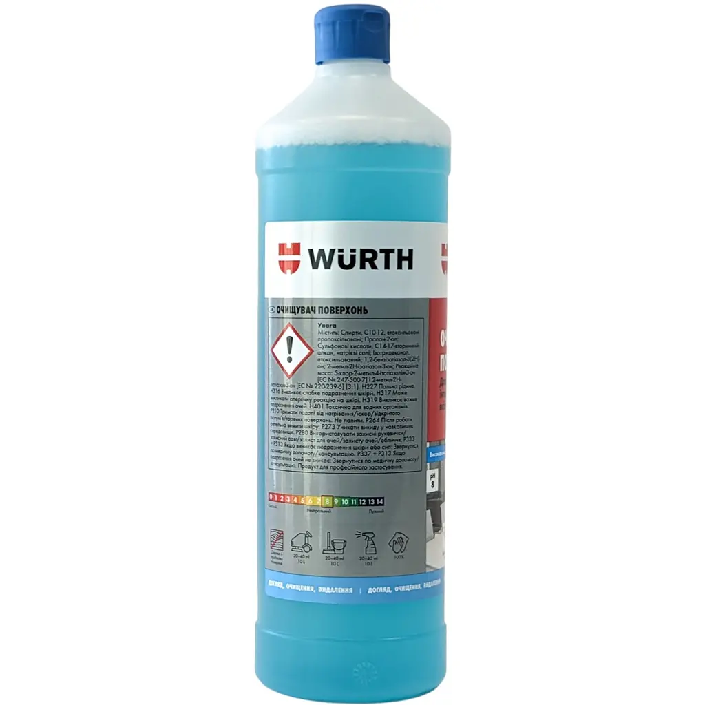 Очиститель поверхностей интерьера Wurth универсальный 1 л (0893117049) - фото 2