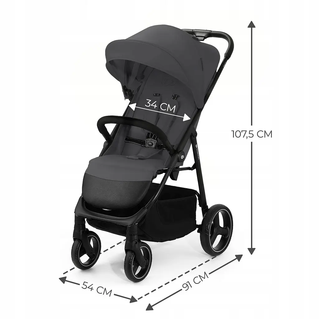 Прогулянкова коляска Kinderkraft Trig 3, Grey (4734) - фото 9