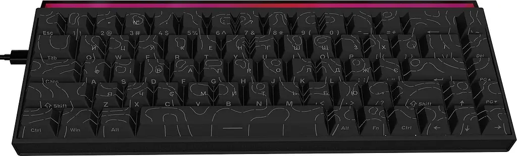 Клавиатура Ajazz NK68 Red switches Side Contour Black (NK68-R-S-B) - фото 3