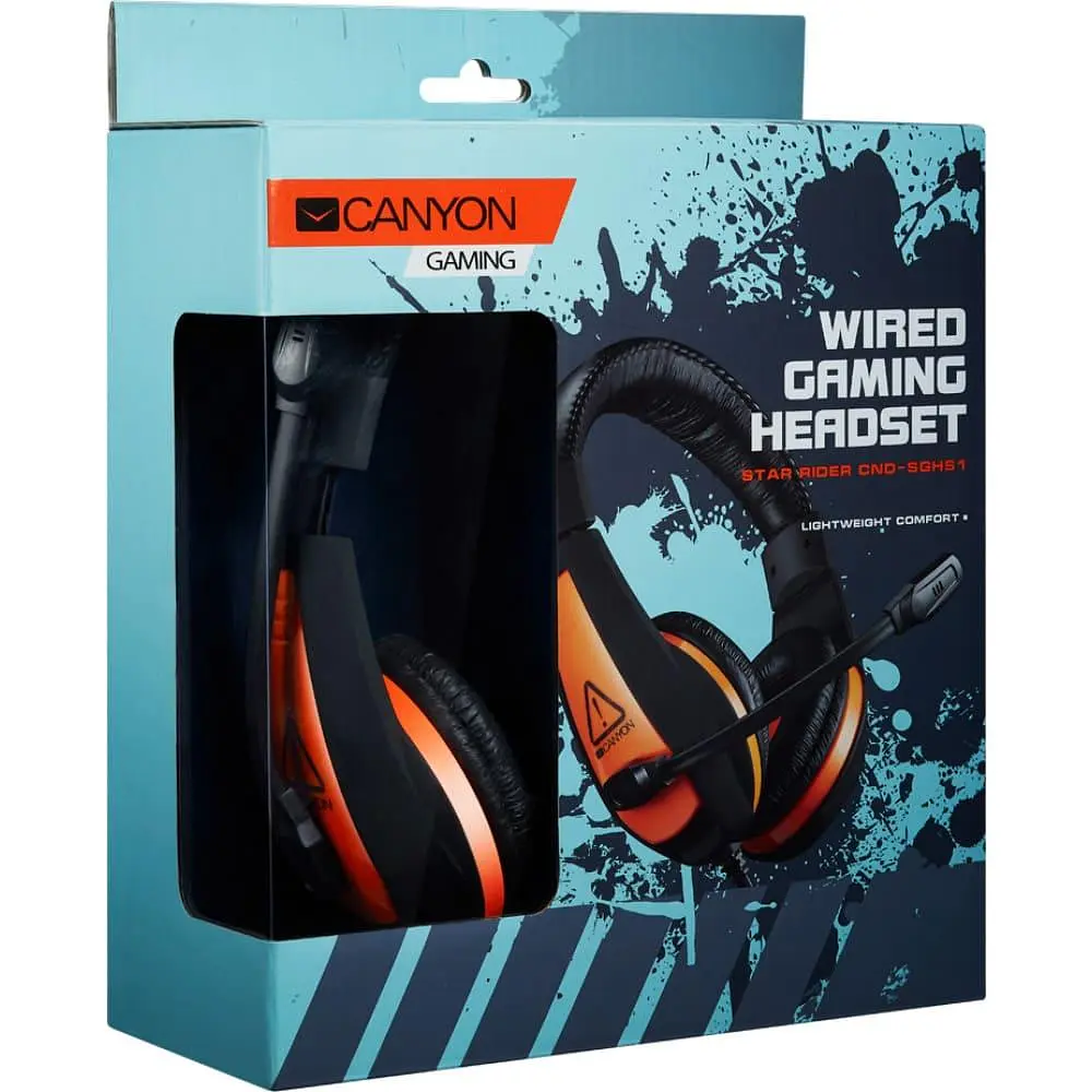 Ігрова гарнітура Canyon CND-SGHS1A Black-Orange (CND-SGHS1A) - фото 3