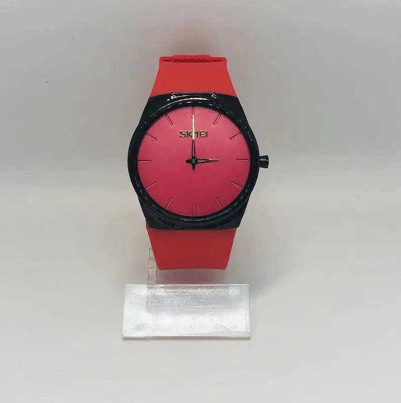 Наручний класичний годинник Skmei 1601S червоний - фото 4
