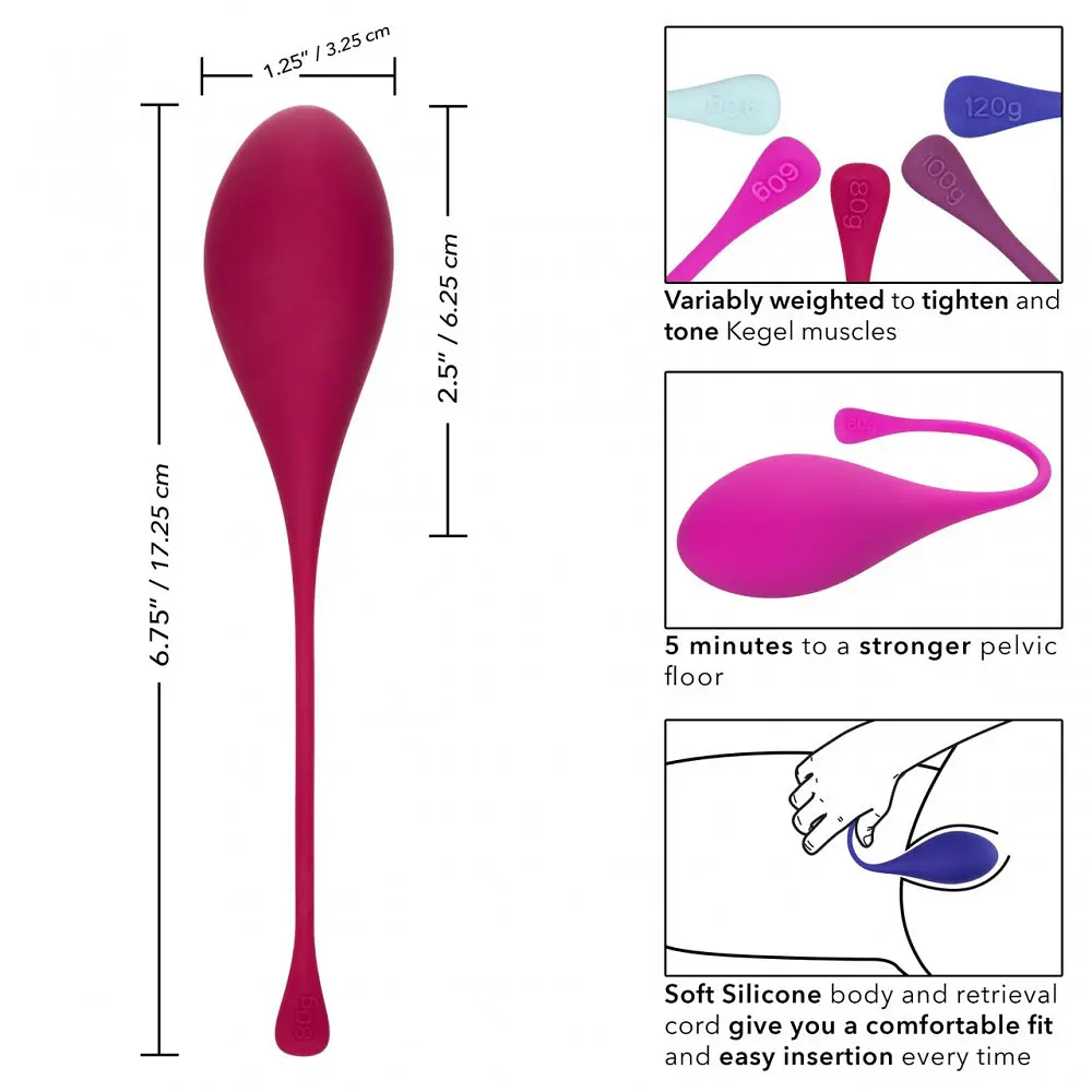 Набор вагинальных шариков California Exotics Kegel Training 5-Piece Set - фото 4