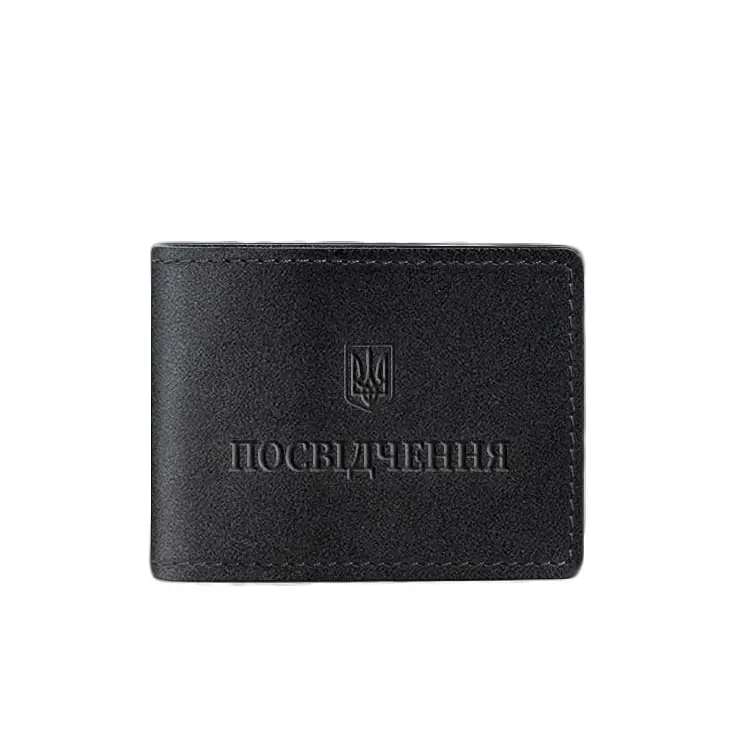 Універсальна шкіряна обкладинка для посвідчення Чорна - фото 7