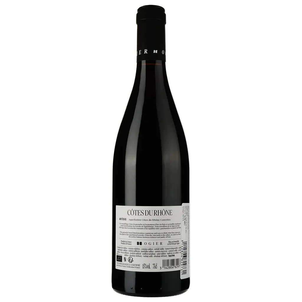 Вино Ogier Cotes du Rhone Rouge Artesis Bio 2022 червоне сухе 0.75 л - фото 2