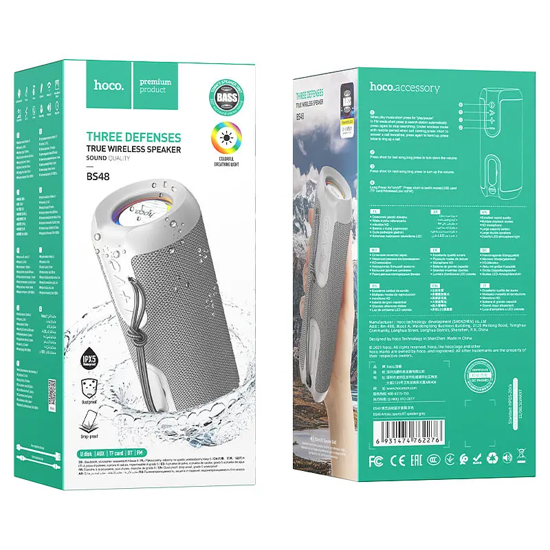 Портативна акустика Hoco Portable Speaker BS48 Grey [762276] [112125] - фото 4