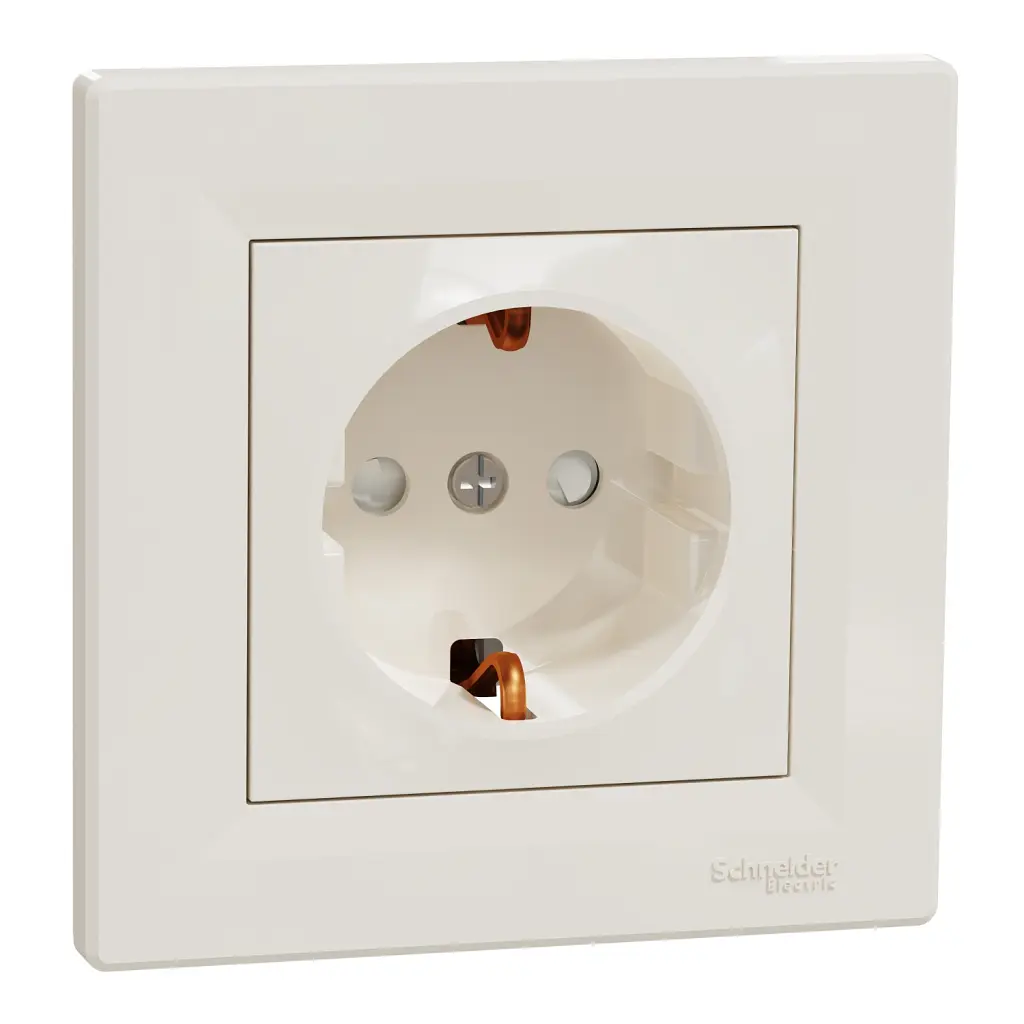 Розетка Schneider Electric ASFORA со штор. крем (EPH2900223) - фото 2