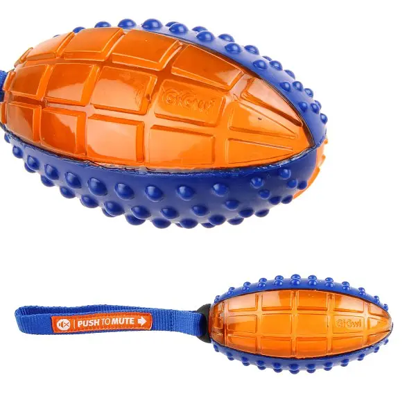 Іграшка для Собак Gigwi Push To Mute М'яч Регбі зі звуком, що вимикається 13 см - фото 4