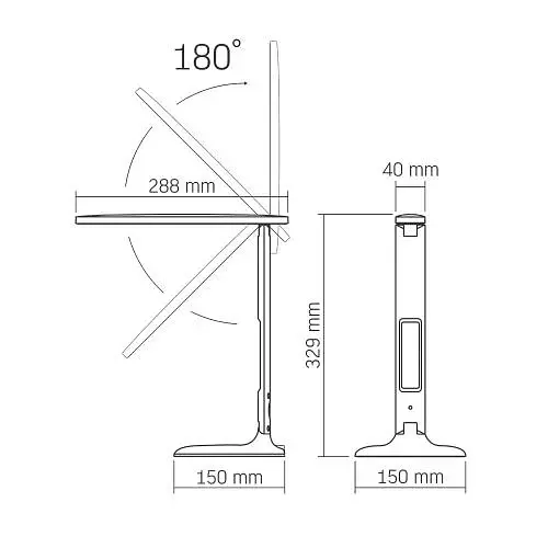 Лампа настільна LED TF05W, White, 7 Вт, 3000K/4100K/5500K Videx teh0027921 - фото 7