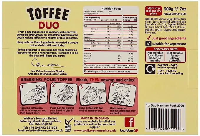 Іриски Walker's Nonsuch Toffee Duo Hammer Pack 200g - фото 2