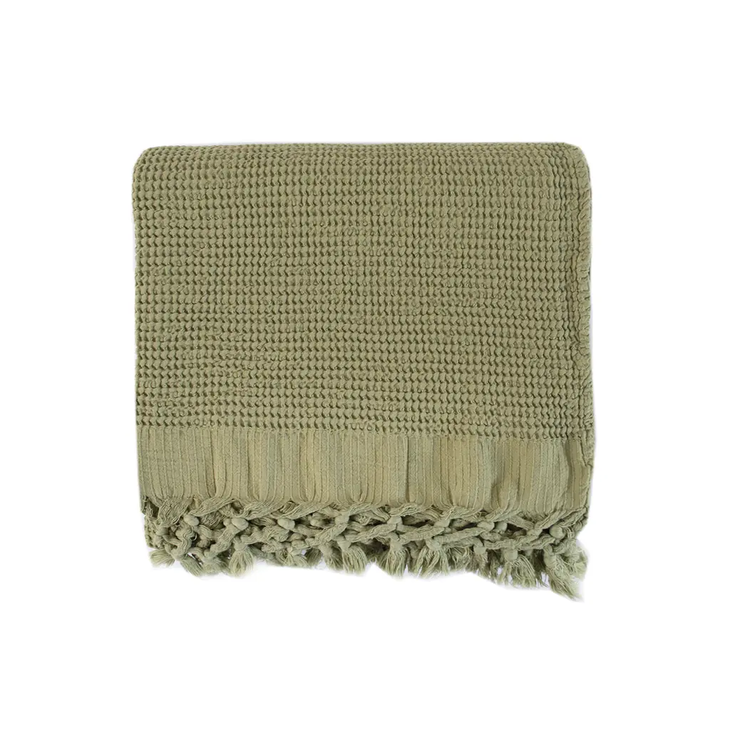 Плед Lotus Home - Rius olive оливковый 130x170 - фото 2