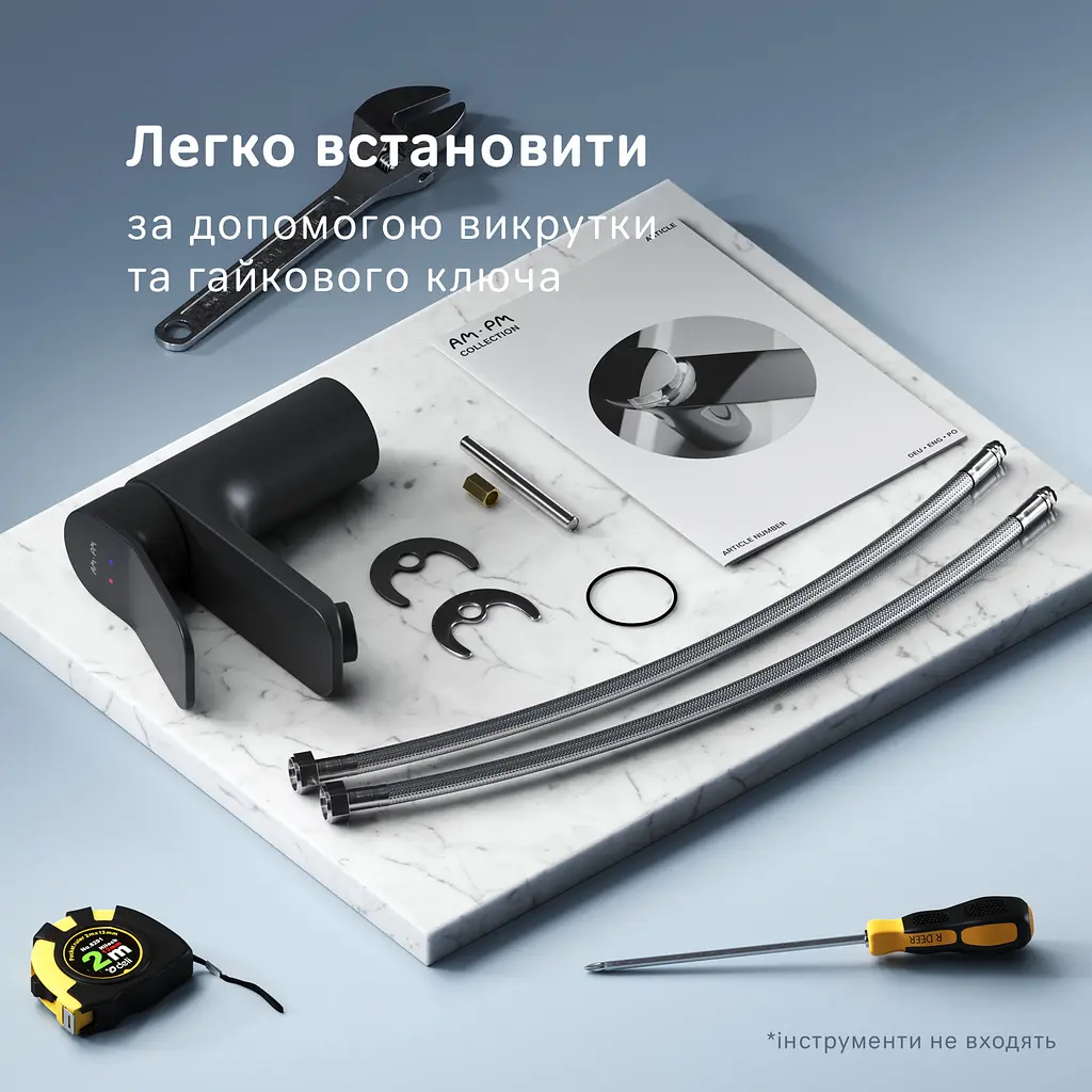 Змішувач для раковини, чорний AM.PM X-Joy F85A02122 - фото 6
