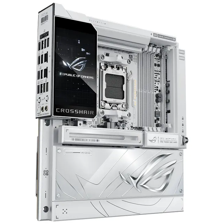 ASUS Материнська плата ROG CROSSHAIR X870E GLACIAL sAM5 X870E 4xDDR5 M.2 USB Type-C Wi-Fi BT E-ATX білий - фото 5