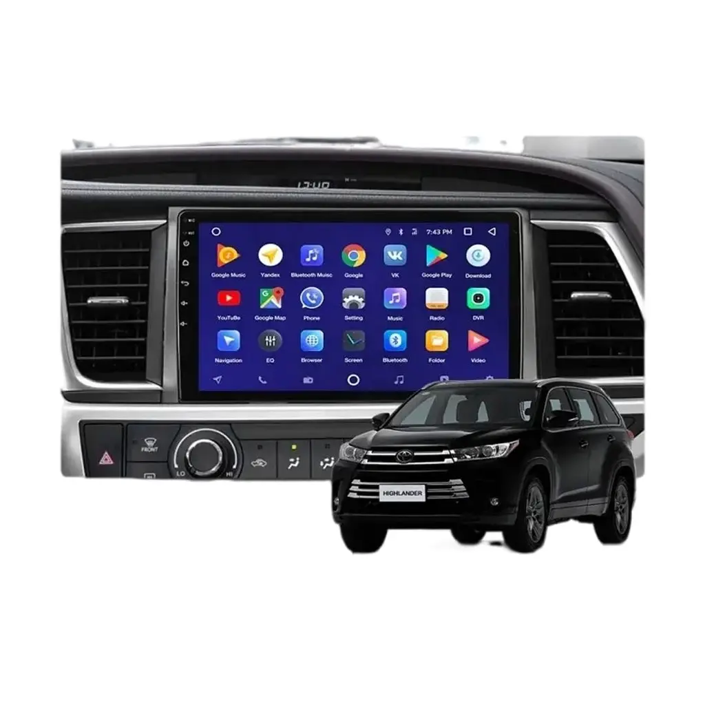 Штатна автомагнітола XPRO Toyota Highlander 2015 (10") Android 10.1 (4/32) чорний (MER-14133_5616) - фото 2