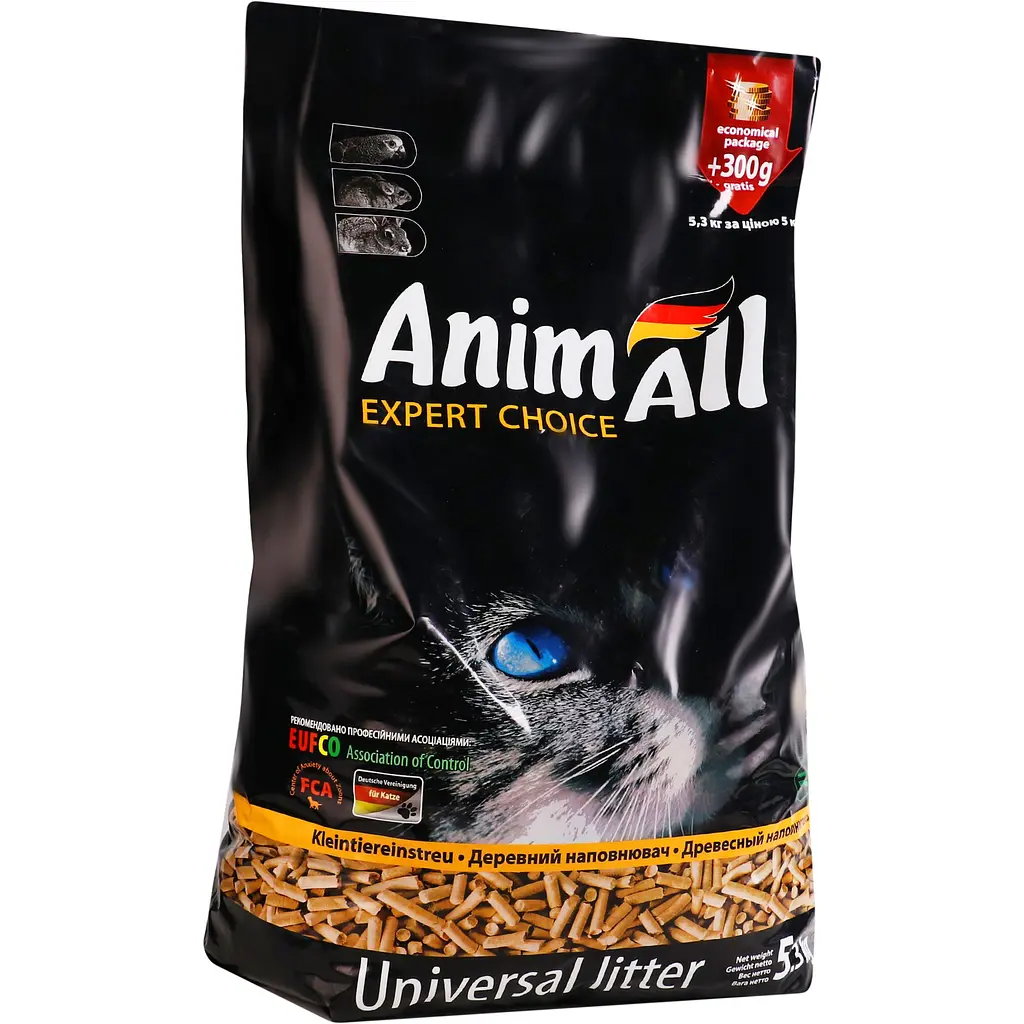 Деревянный наполнитель для кошачьего туалета AnimAll 5.3 кг (111290) - фото 2