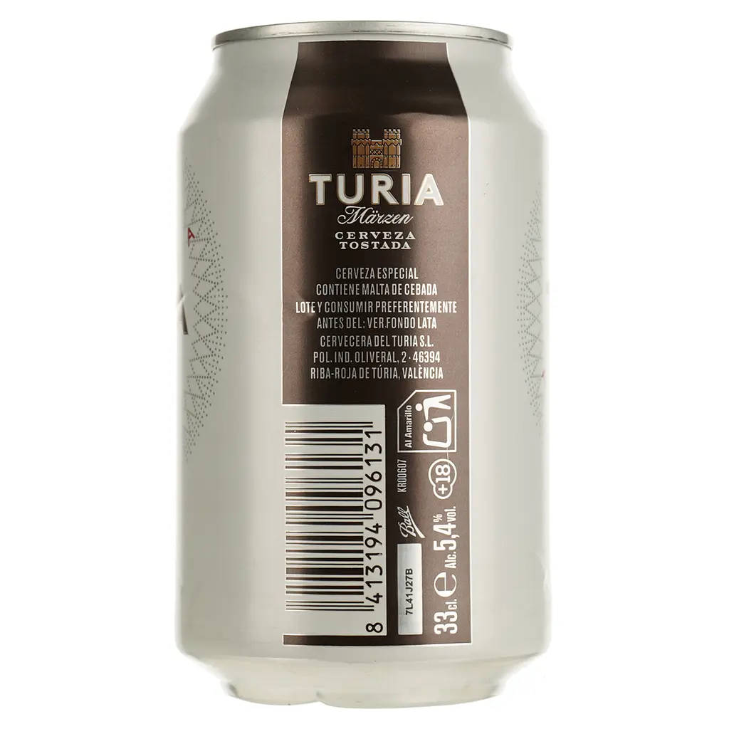 Уцінка. Пиво Turia напівтемне 5.4% 0.33 л з/б - фото 2