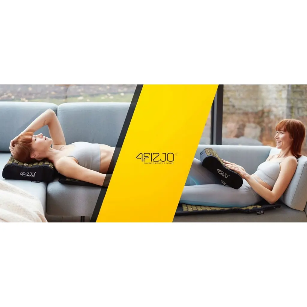Килимок акупунктурний 4FIZJO Eco Mat XL Аплікатор Кузнєцова з подушкою 110 x 42 см 4FJ0383 Black/Gold (P-5907739313843) - фото 5