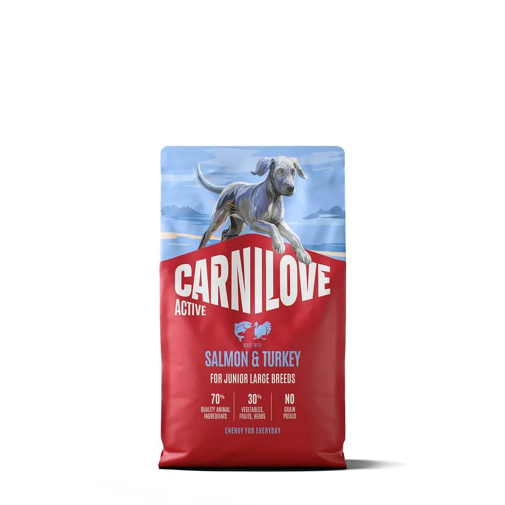 Сухий корм для молодих собак великих порід Carnilove Active Salmon & Turkey Junior Large Breed суперпреміум лосось та індичка 4 кг