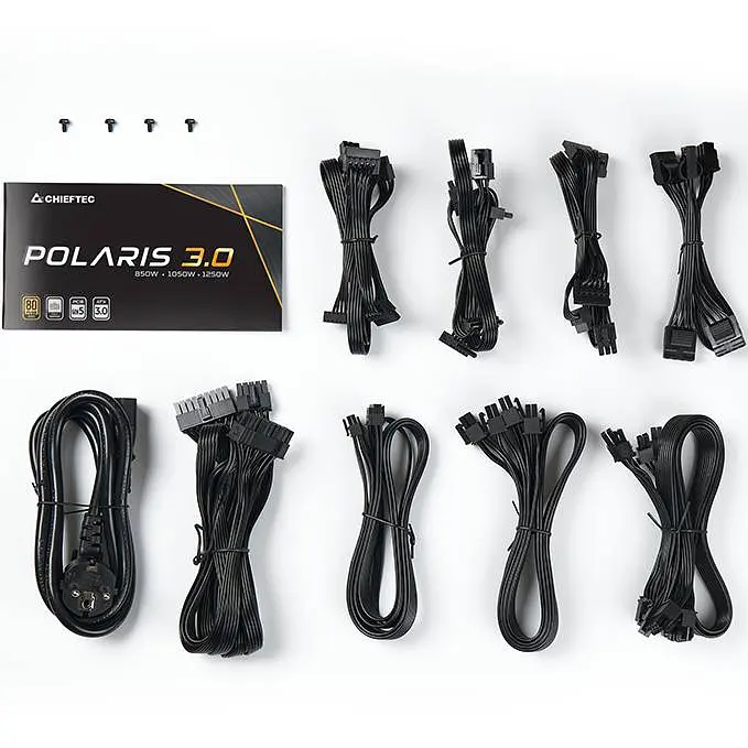 БЖ 1250W Chieftec POLARIS 3.0 PPS-1250FC-A3, 135 mm, 80+ GOLD, Cable management, retail - фото 8