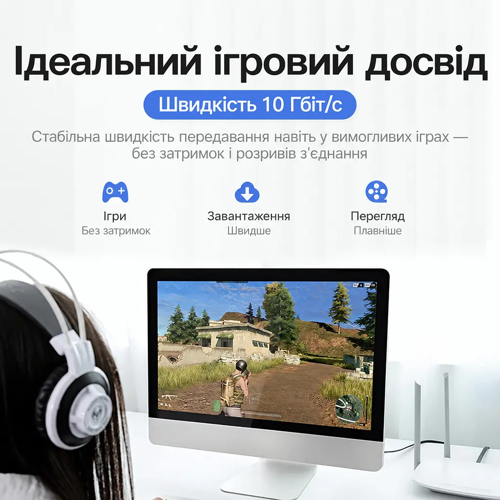 Плоский мережевий патч-корд Cat.7 Vention 10 м розмір плоского кабелю 2,5 × 8,2 мм Ethernet-кабель RJ45 8P8C з обох кінців швидкість передавання даних до 10 Гбіт/с екранування алюмінієвою фольгою смуга пропускання 600 МГц чорний із фіолетовими та золотистими акцентами (ICABL) - фото 10