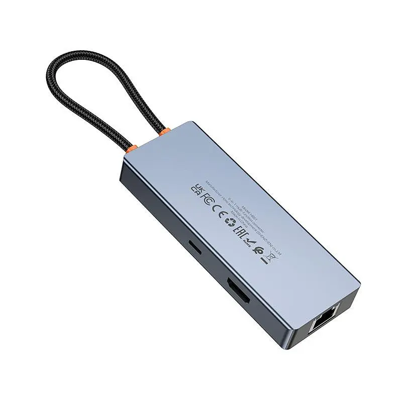 Мультиадаптер хаб Hoco HB51 Wow 6-in-1 multi-function converter - фото 2