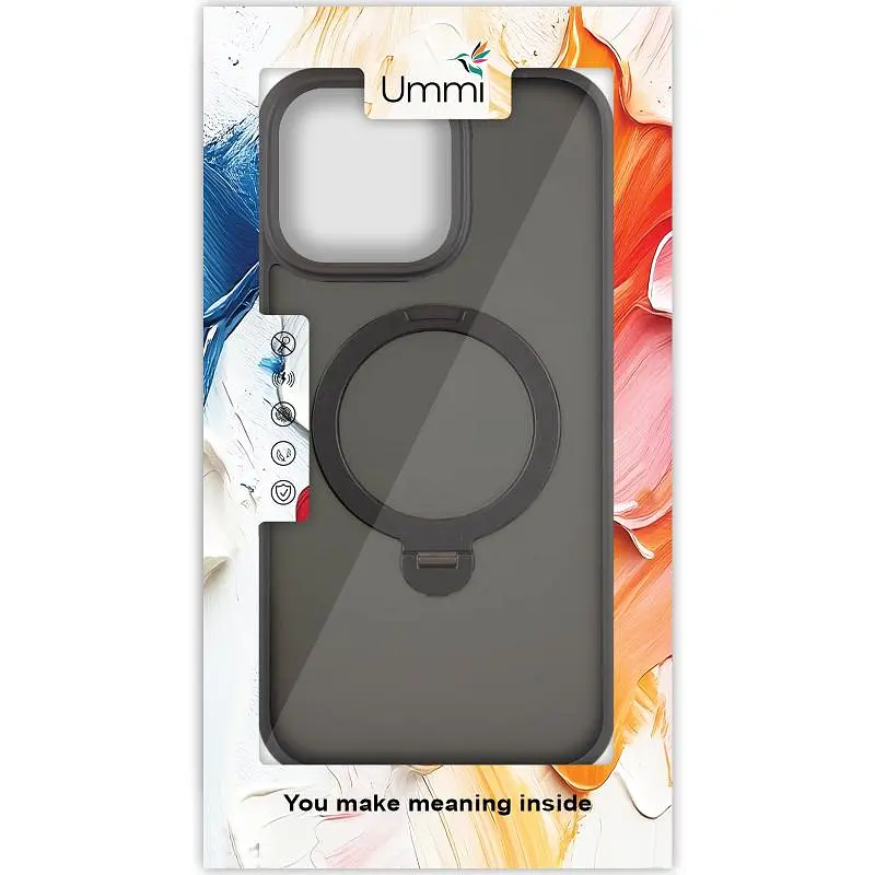 Чехол Ummi Colorful with MagSafe HQ Ring для Apple iPhone 15 Pro (6.1) Black - фото 6