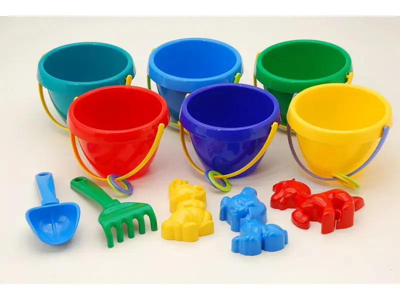 Пісочний набір Глечик №1, відро, лопатка, граблі, 3 паски, ДС - фото 2