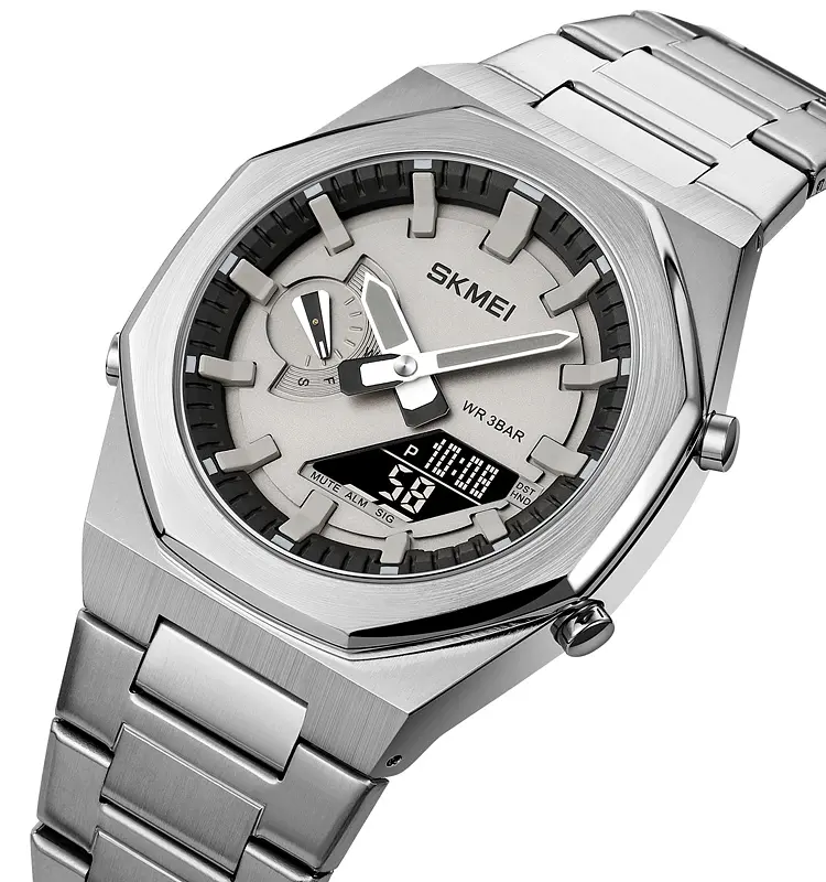 Наручний годинник чоловічий 1816SIBK Silver-Black Skmei acs0030570 - фото 2