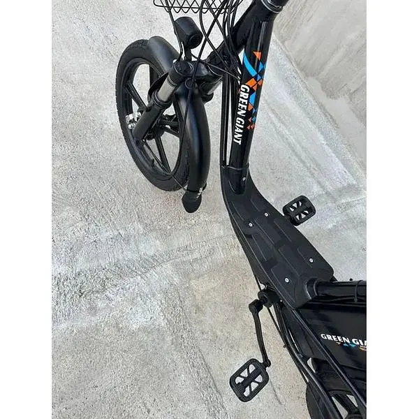 Электровелосипед Green Giant U18" 600W 48V 16Ah + складной багажник сиденье черный - фото 6