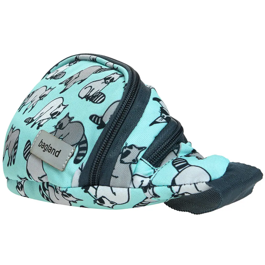 Сумка-бананка Bagland Bella 2 л сублімація 967 бірюзова з принтом (00202664) - фото 2
