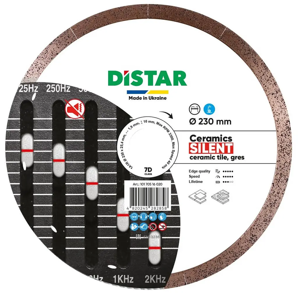 Алмазний диск відрізний Distar 1A1R 230 Ceramic Silent 230x1.9x25.4 мм