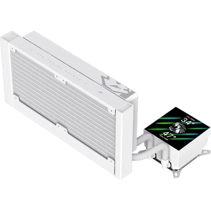 СВО GameMax Glacier 240 LCD White (GLACIER 240 LCD WH) - фото 7